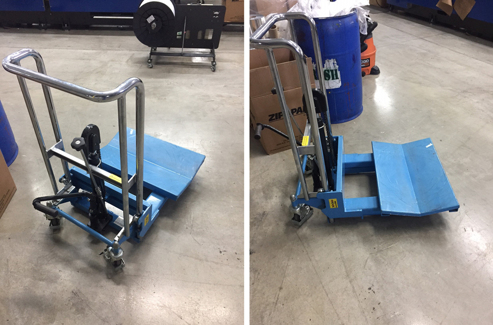 PFV manual stacker with V-plate